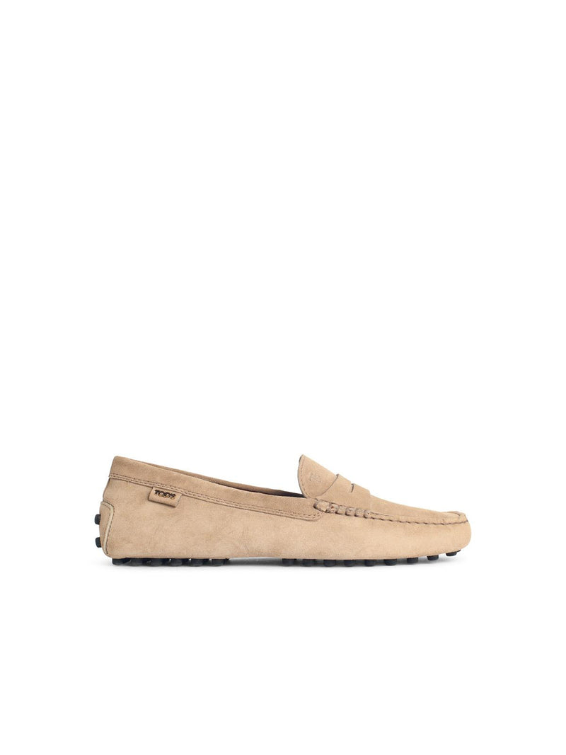 Tod’s Tod's Gommino Beige Suede Loafers Women - World Class Fashion