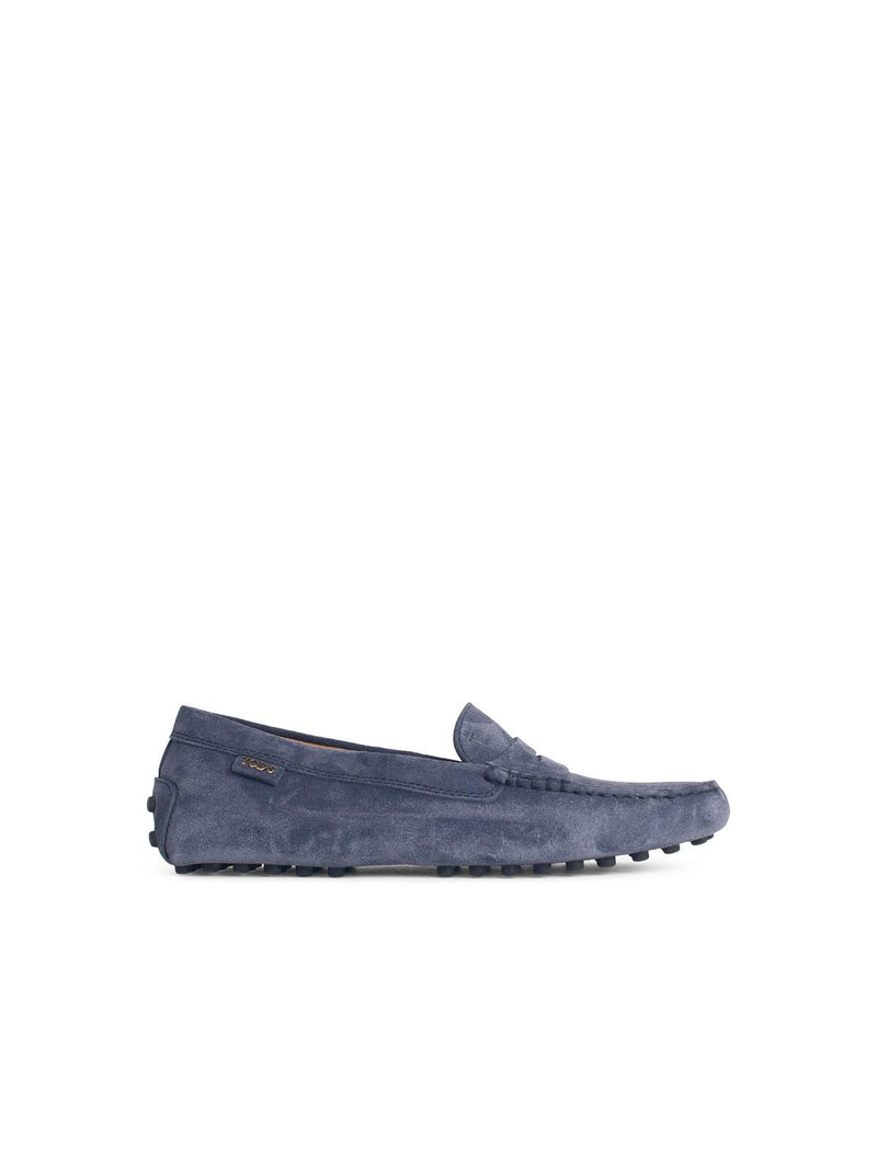 Tod’s Tod's Gommino Blue Suede Loafers Women - World Class Fashion