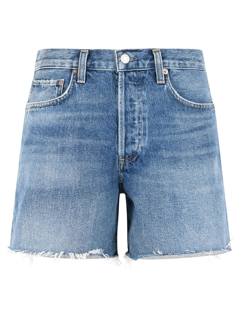 Agolde Agolde NYE Blue Cotton Shorts Women - World Class Fashion