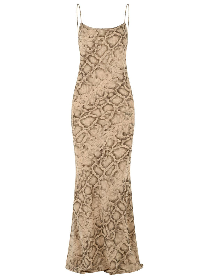 The Andamane The Andamane Snake Print 'NINFEA' Dress Ivory - World Class Fashion