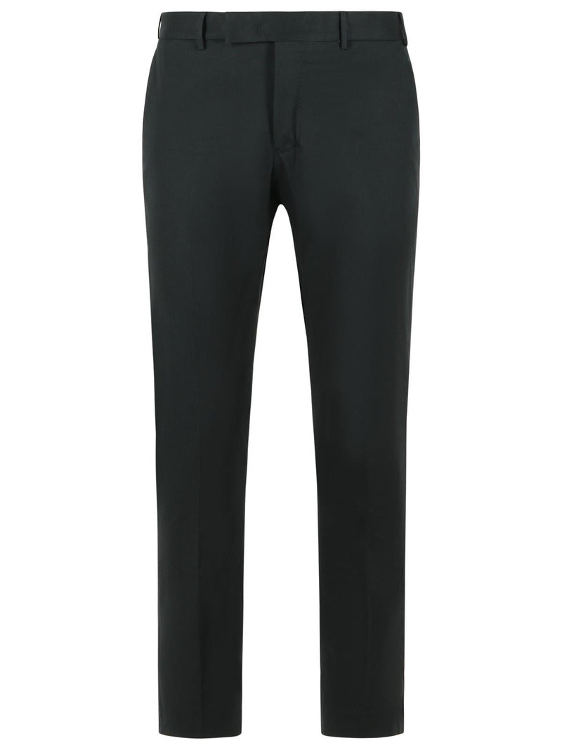 Pt01 Pt01 'REBEL' Black Stretch Cotton Pants - World Class Fashion