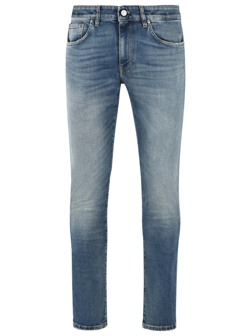 Pt05 Pt05 'SWING' Blue Stretch Cotton Jeans - World Class Fashion