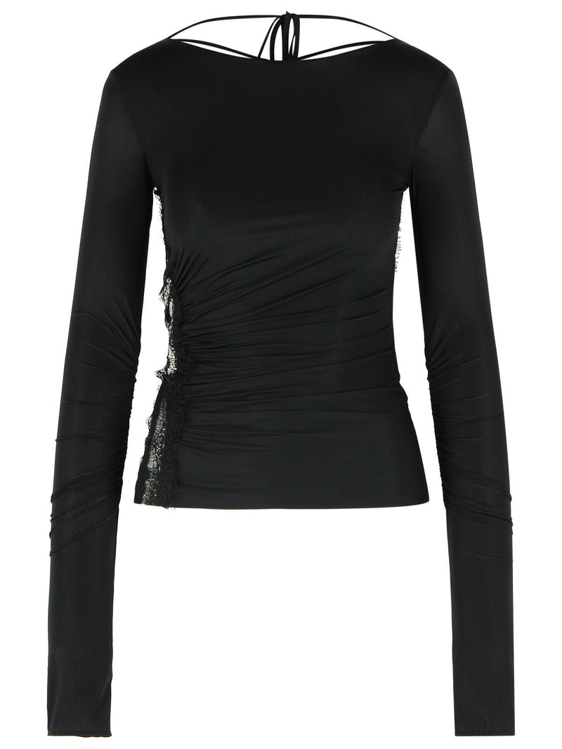 Blumarine Blumarine Stretch Nylon Sweater Black Women - World Class Fashion