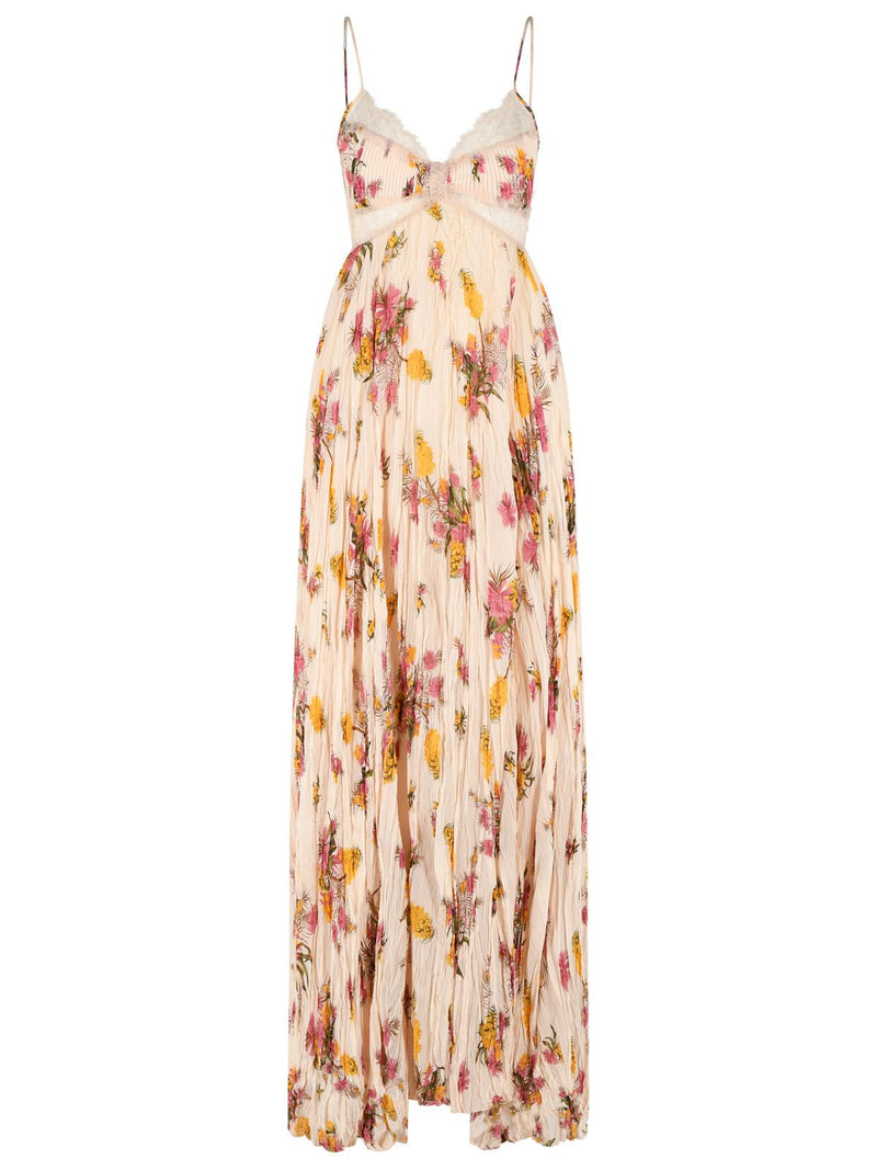 Blumarine Blumarine Peach Viscose Dress Multicolor - World Class Fashion