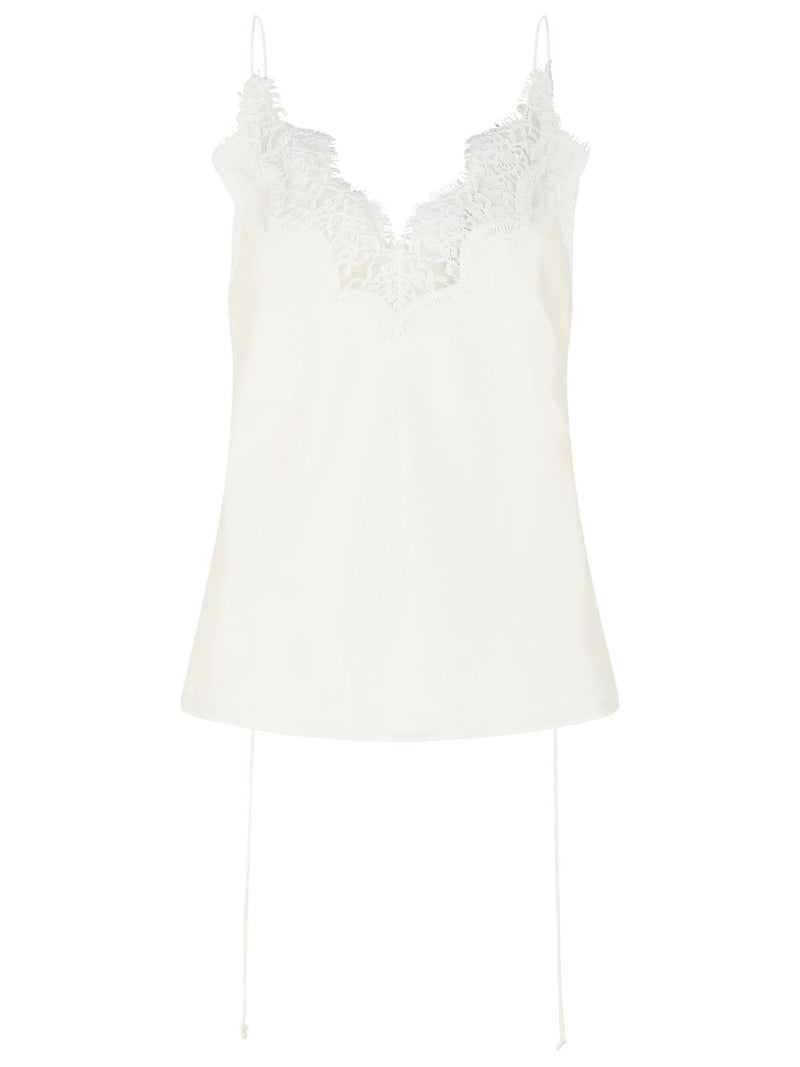 Róhe Róhe Silk Tank Top Cream Women - World Class Fashion