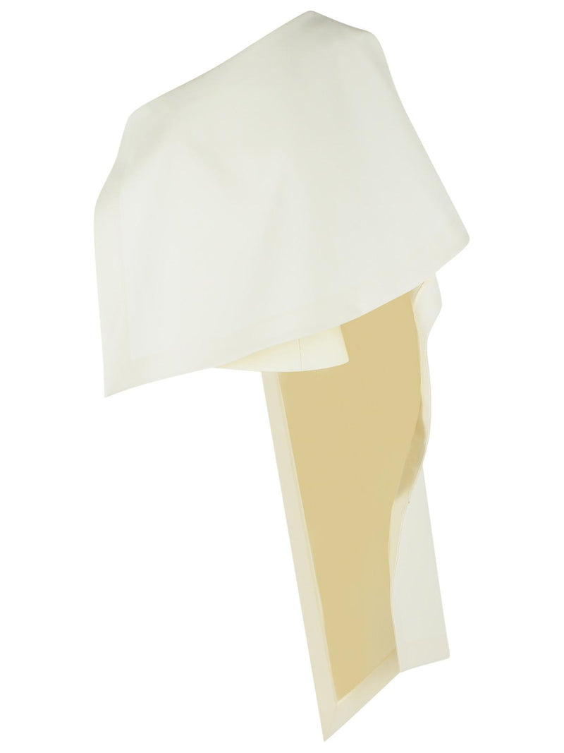 Róhe Róhe Draped Cape Top White Wool Women - World Class Fashion