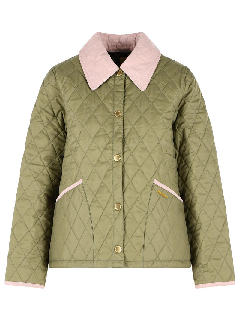 Barbour Chaqueta Barbour LIDDESDALE verde claro para mujer - World Class Fashion