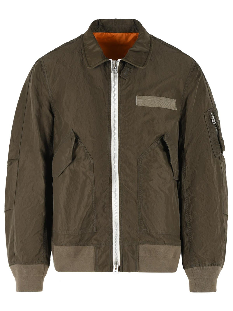 Sacai Sacai Green Nylon Jacket Men - World Class Fashion