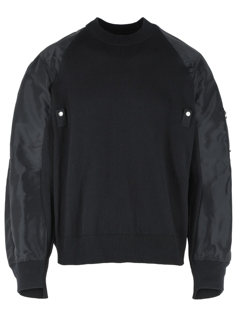 Sacai Suéter Sacai de mezcla de algodón en negro para hombre - World Class Fashion