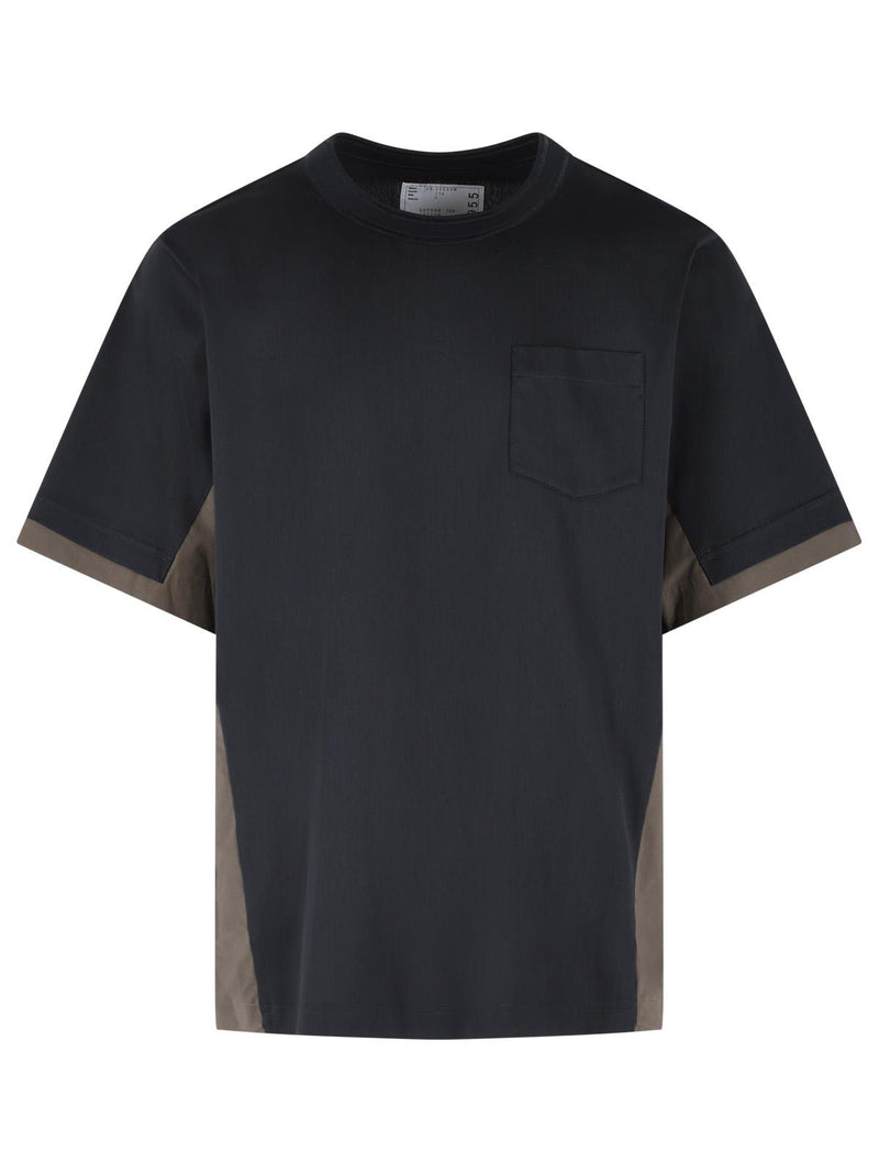 Sacai Sacai Navy Cotton Polo Shirt Men - World Class Fashion