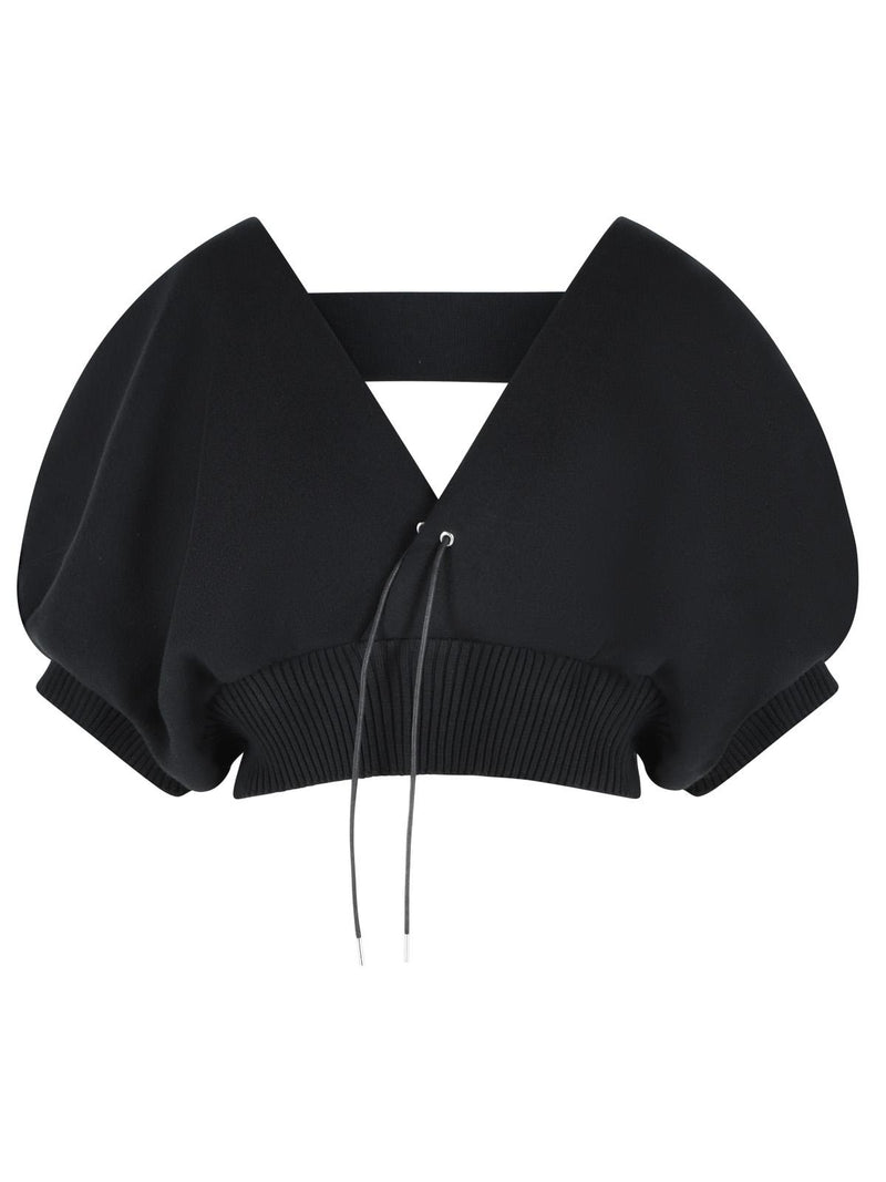 Sacai Polo Sacai de mezcla de cachemira negro para mujer - World Class Fashion