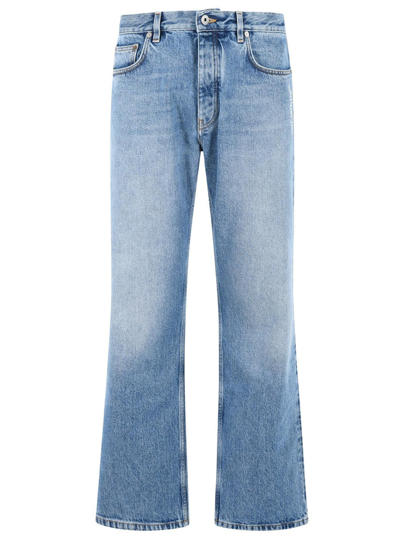 Off-white Off-white Light Blue Cotton Jeans Men - World Class Fashion