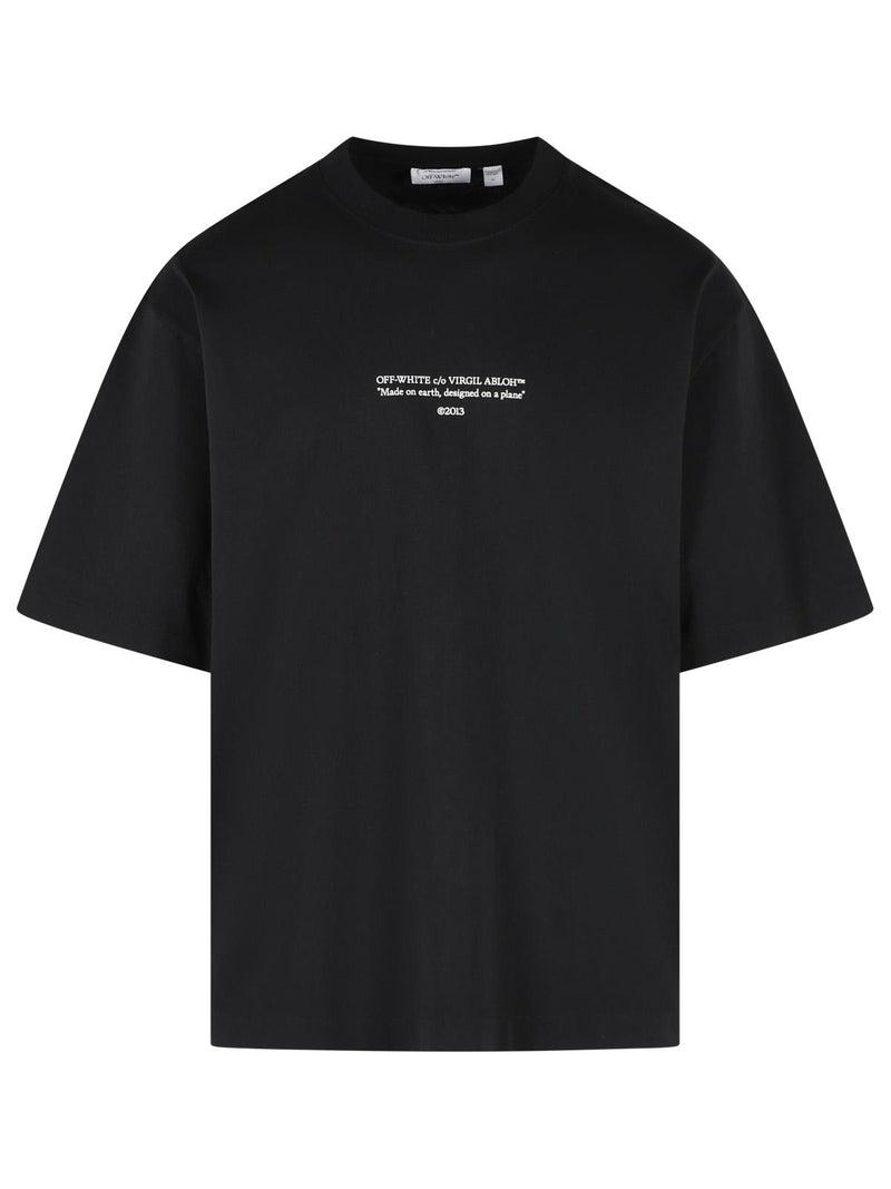 Off-white Off-white 'STATEMENT' Black Cotton T-shirt - World Class Fashion