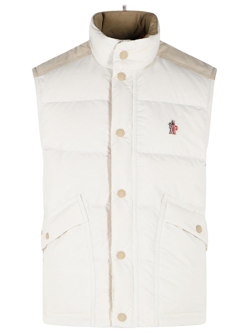 Moncler Grenoble Moncler Grenoble Scais White Feather Padded Vest - World Class Fashion