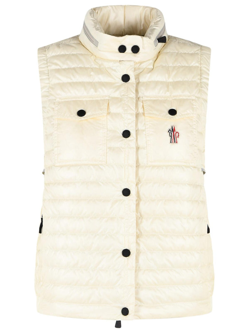 Moncler Grenoble Chaleco acolchado Gumiane Moncler Grenoble blanco roto - World Class Fashion