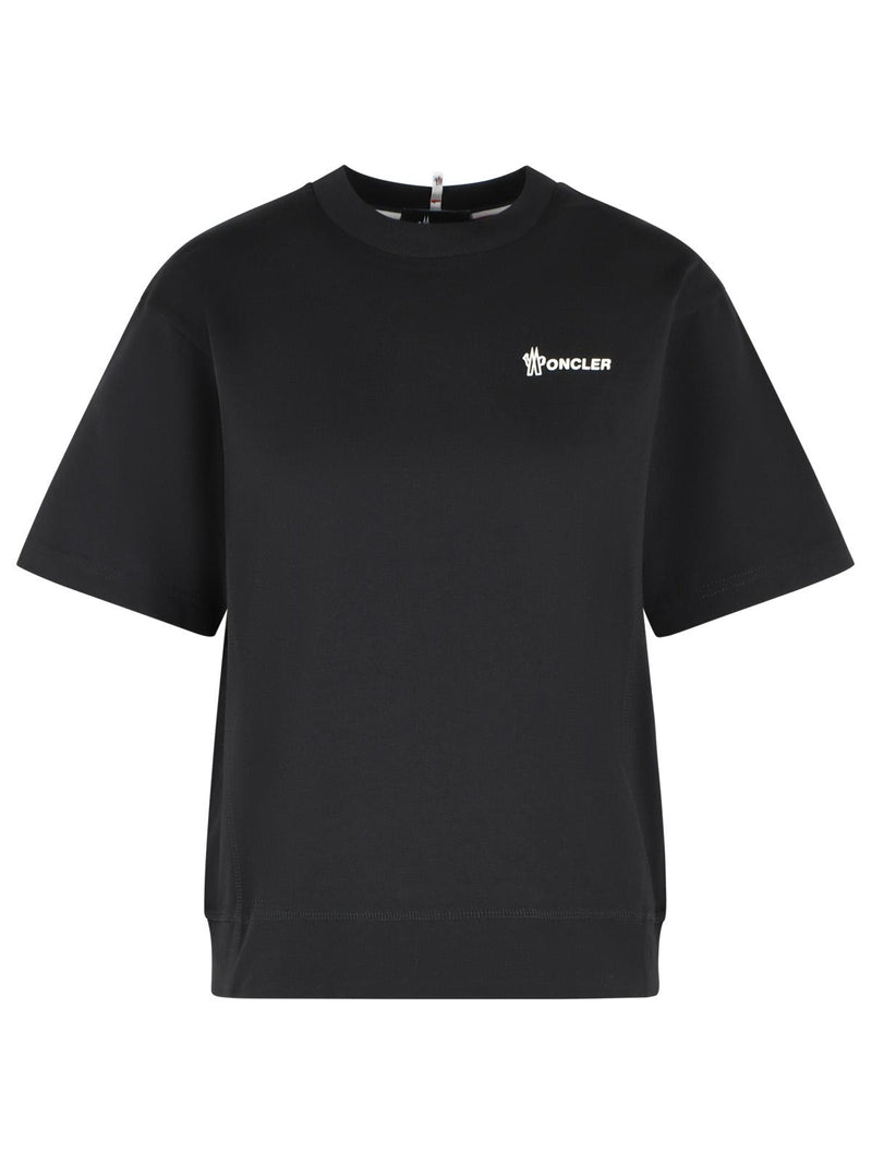 Moncler Grenoble Polo de algodón negro Moncler Grenoble para mujer - World Class Fashion