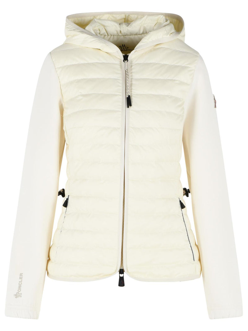 Moncler Grenoble Moncler Grenoble Sudadera acolchada blanco crudo para mujer - World Class Fashion