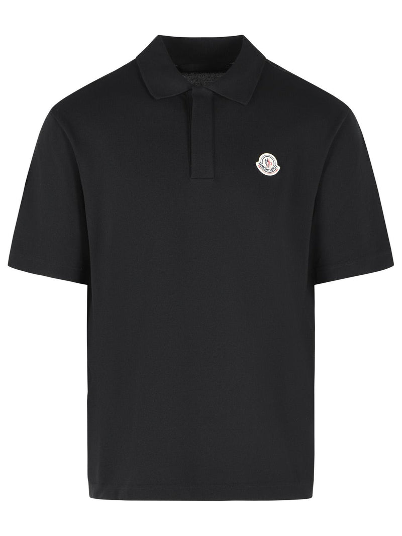 Moncler Moncler Black Cotton Polo Shirt Men - World Class Fashion