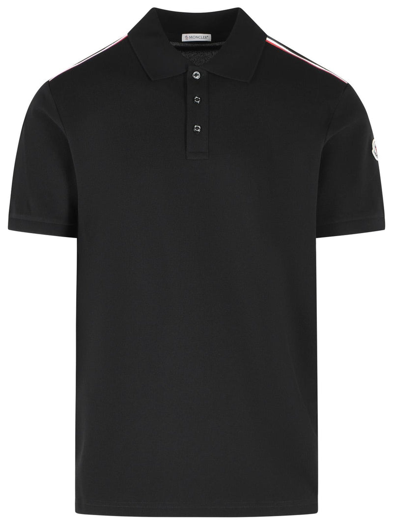Moncler Moncler Black Cotton Polo Shirt Men - World Class Fashion