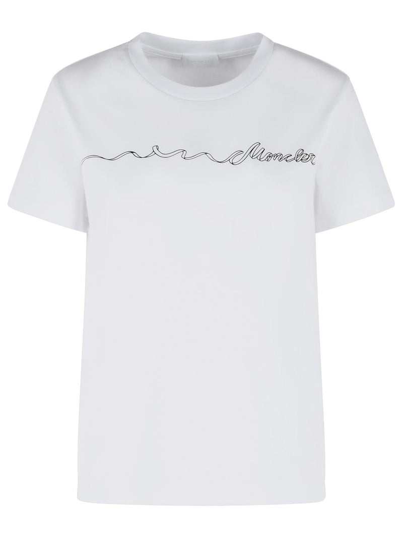 Moncler Moncler Cotton Polo Shirt White Women - World Class Fashion