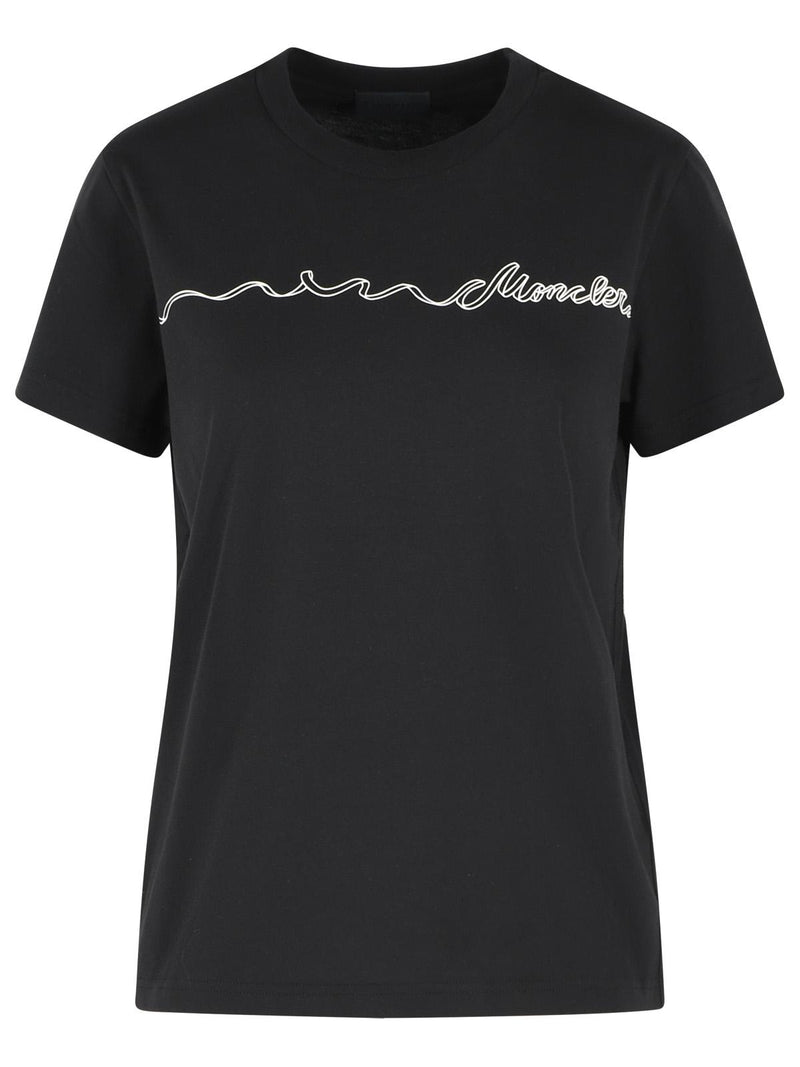 Moncler Moncler Black Cotton Polo Shirt Women - World Class Fashion