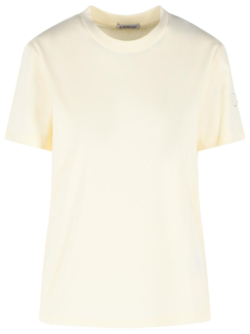 Moncler Moncler Cotton Polo Shirt Cream Women - World Class Fashion