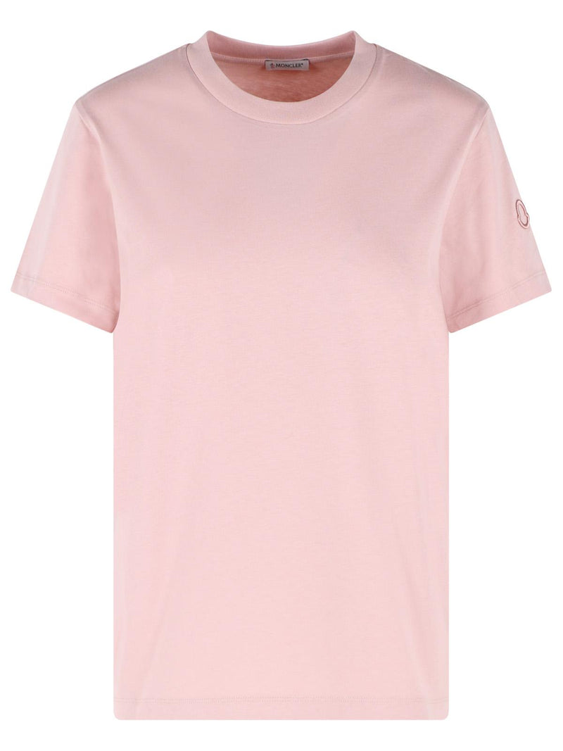 Moncler Moncler Pink Cotton Polo Shirt Women - World Class Fashion