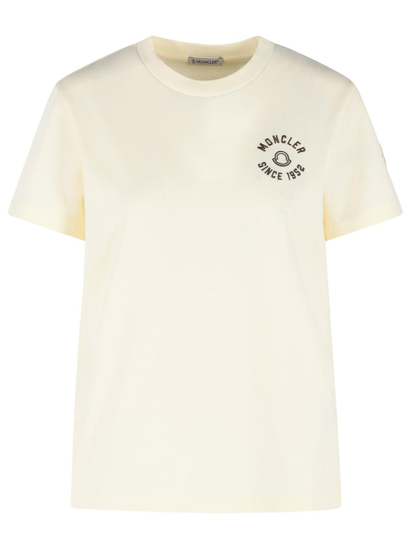 Moncler Moncler Cotton Polo Shirt Cream Women - World Class Fashion