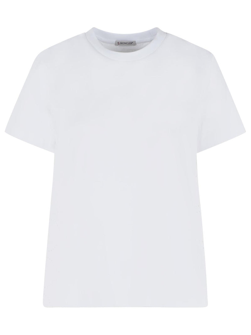 Moncler Moncler Cotton Polo Shirt White Women - World Class Fashion