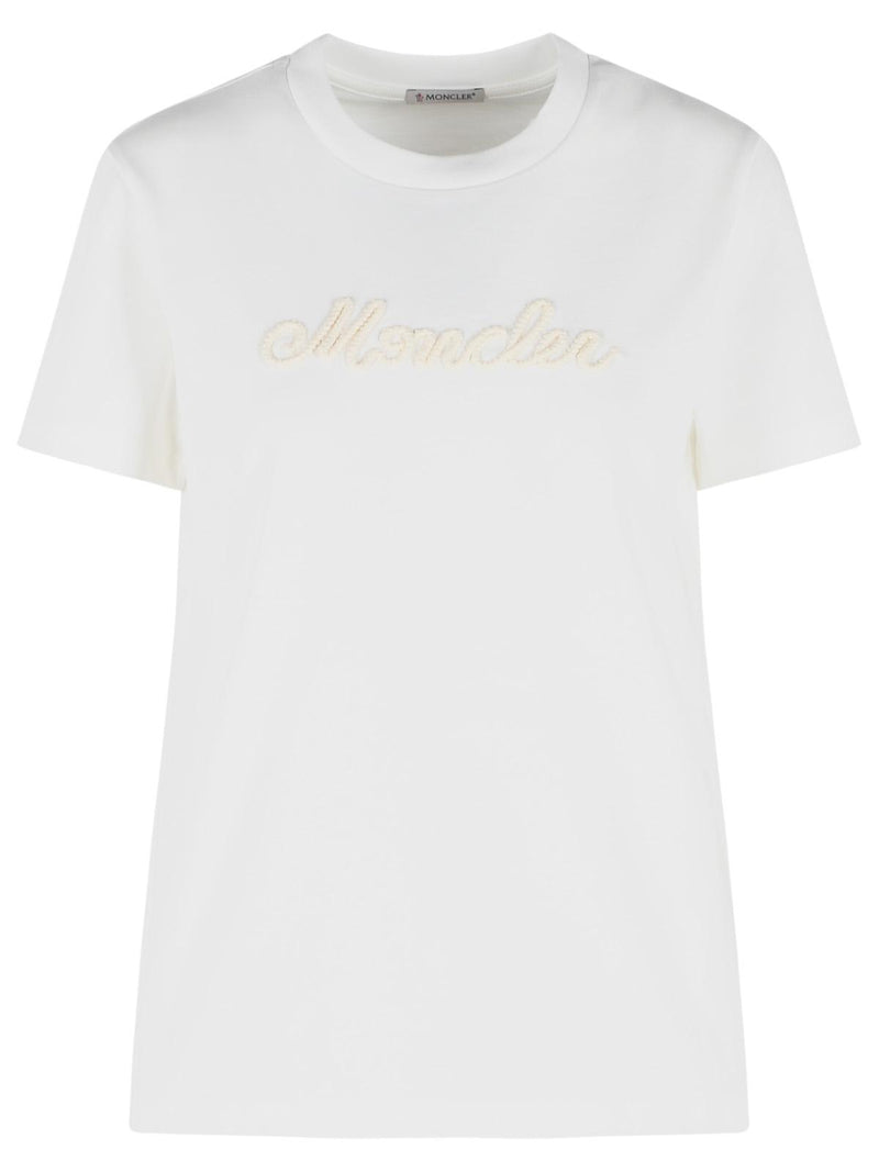 Moncler Moncler Cotton Polo Shirt Cream Women - World Class Fashion