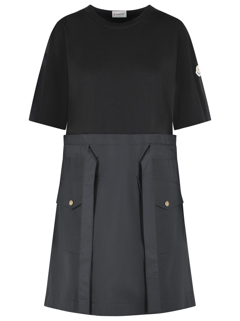 Moncler Moncler Cotton Dress Black Women - World Class Fashion