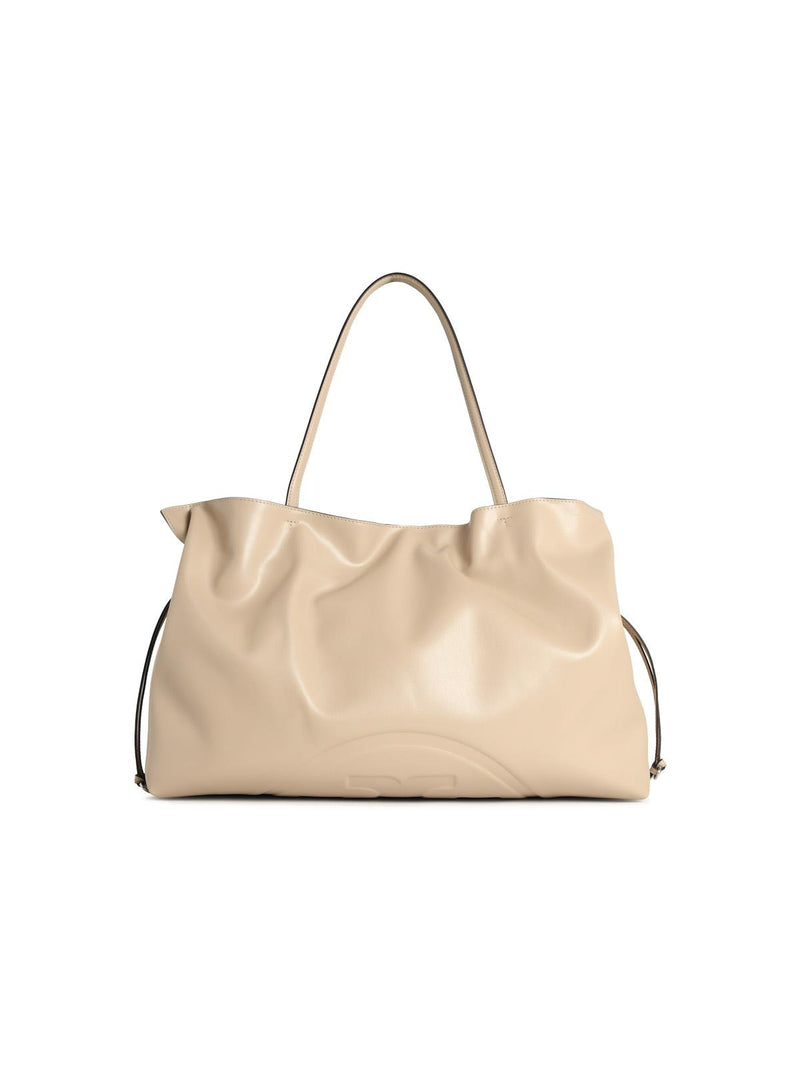 Tory Burch Tory Burch Large Shopping Ella Natura Bag Ivory - World Class Fashion