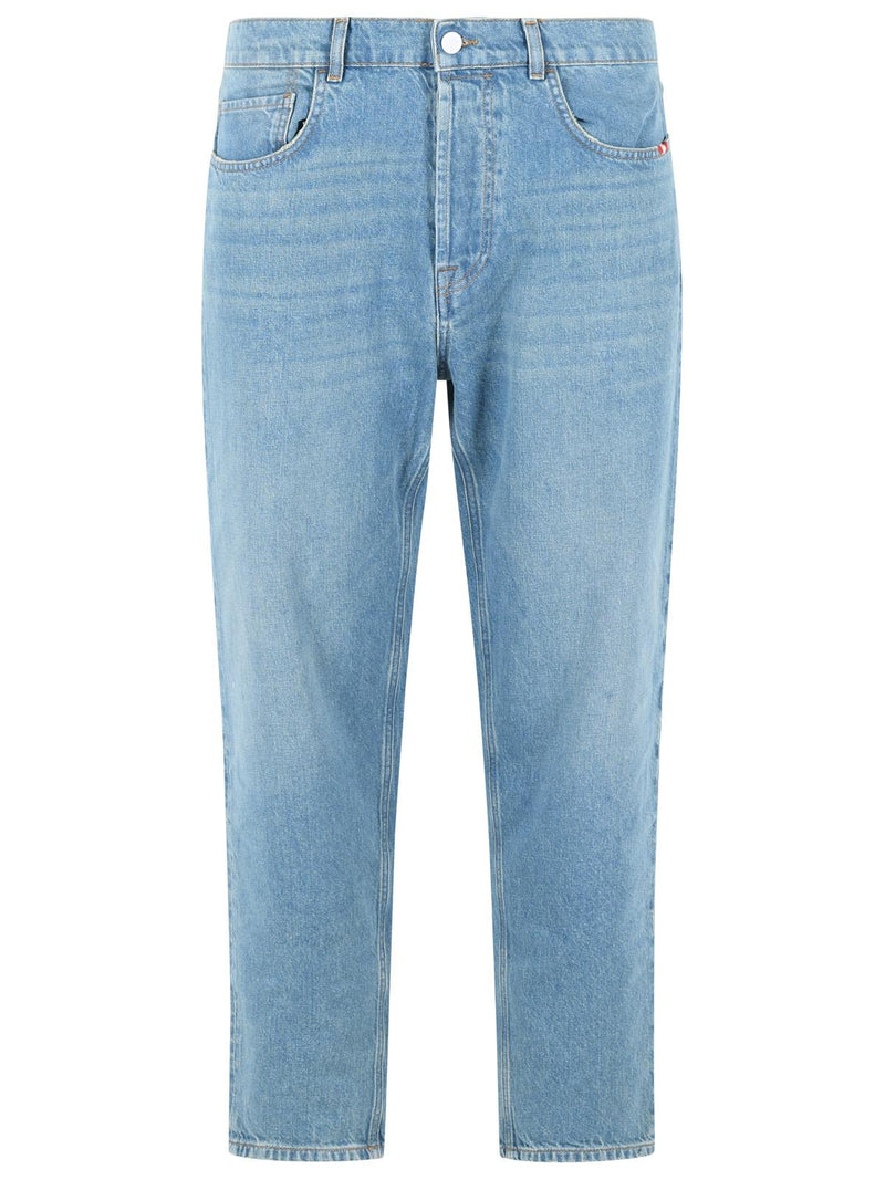 Amish Amish Jeremiah Light Blue Cotton Jeans Men - World Class Fashion