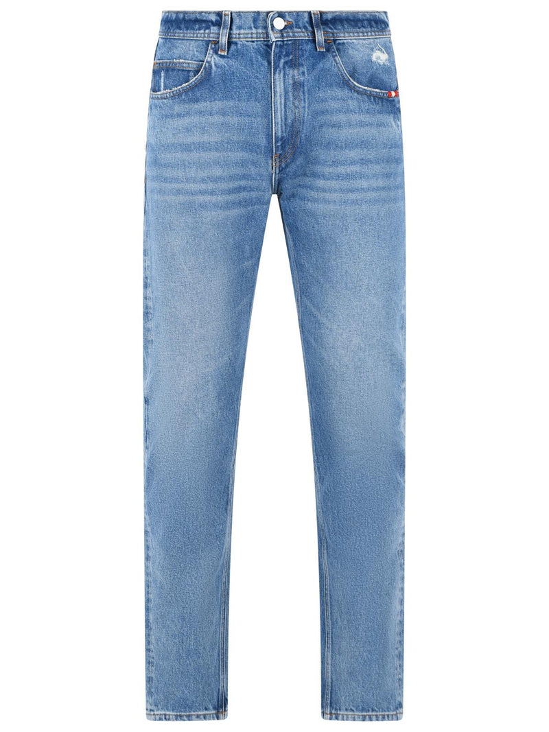 Amish Amish 'DAVID' Blue Cotton Jeans Men - World Class Fashion