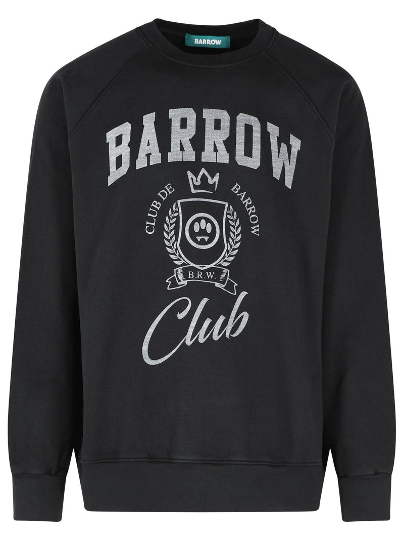 Barrow Barrow Black Cotton Sweatshirt Men - World Class Fashion
