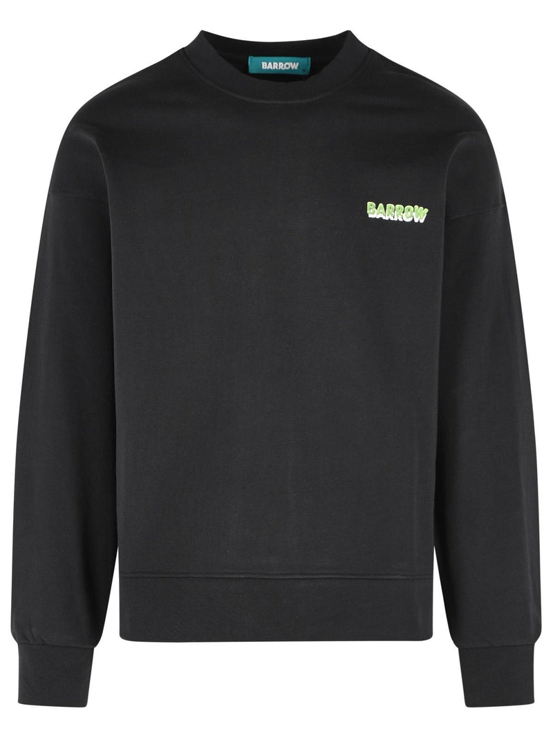 Barrow Barrow Black Cotton Sweatshirt Men - World Class Fashion