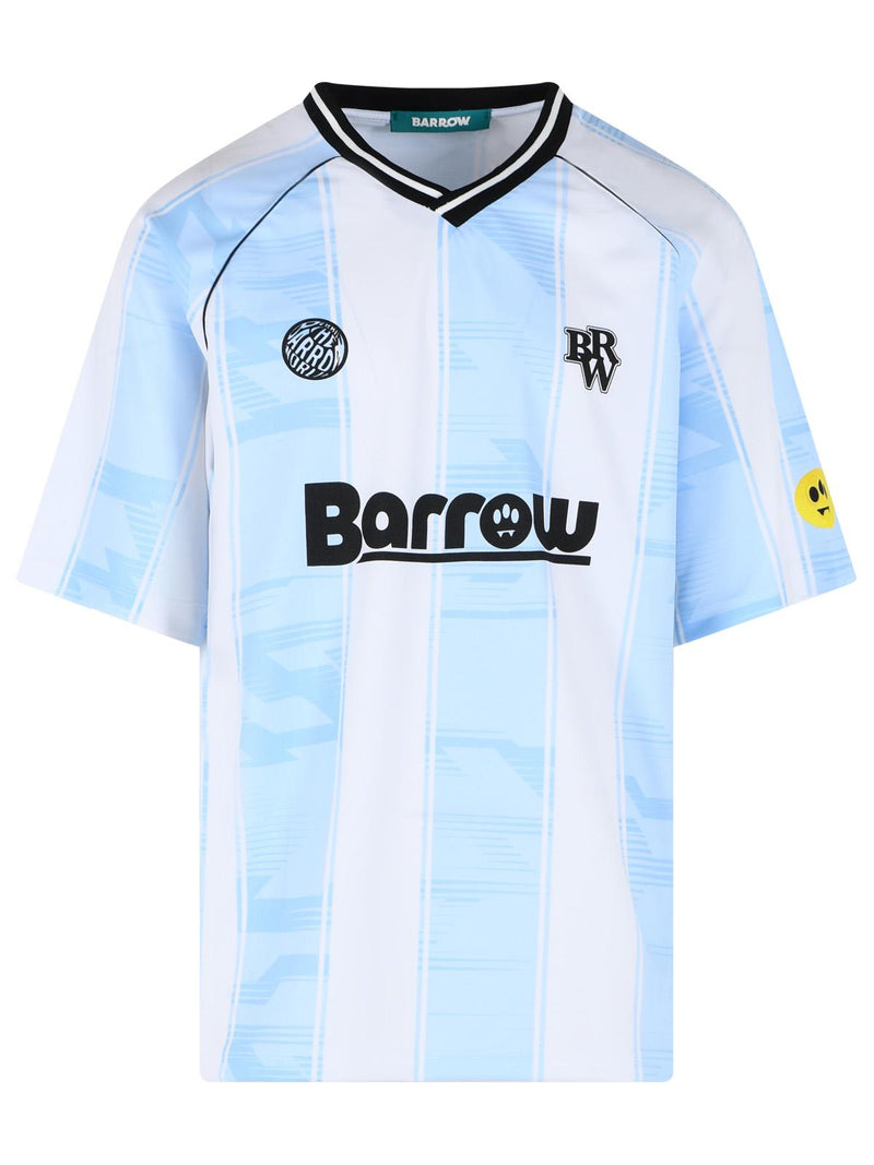 Barrow Barrow 'ITALIA' White and Light Blue Polo Shirt - World Class Fashion