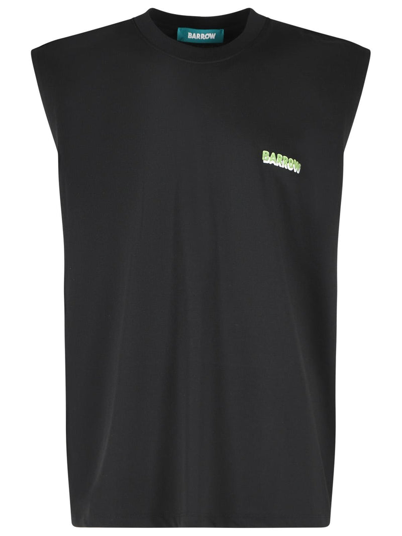 Barrow Barrow Black Cotton Tank Top Men - World Class Fashion