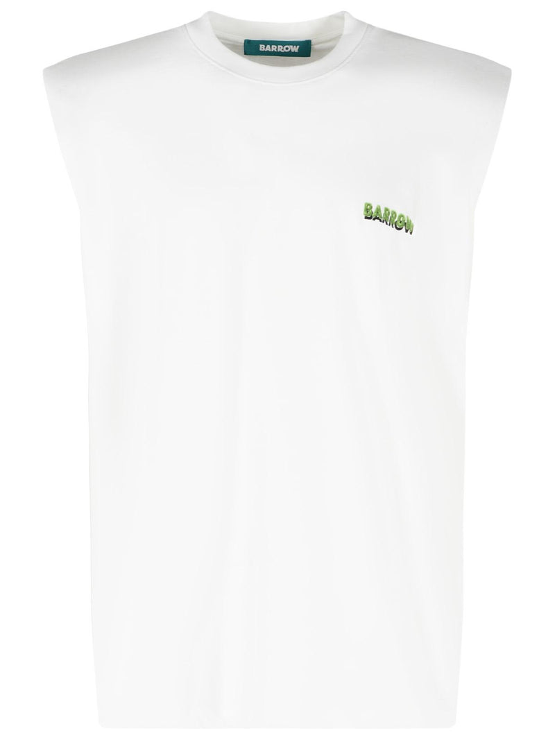 Barrow Barrow White Cotton Tank Top Men - World Class Fashion