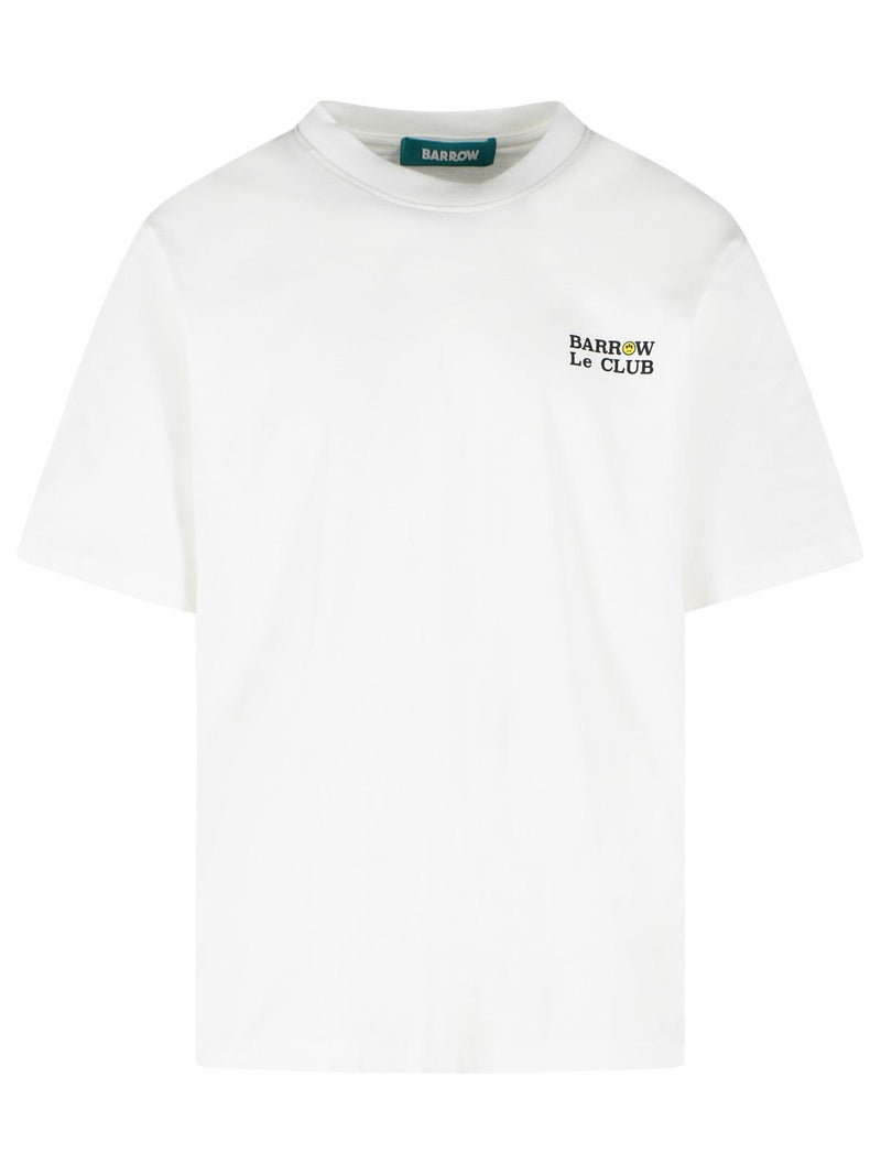Barrow Barrow 'CLUB' White Cotton T-shirt - World Class Fashion