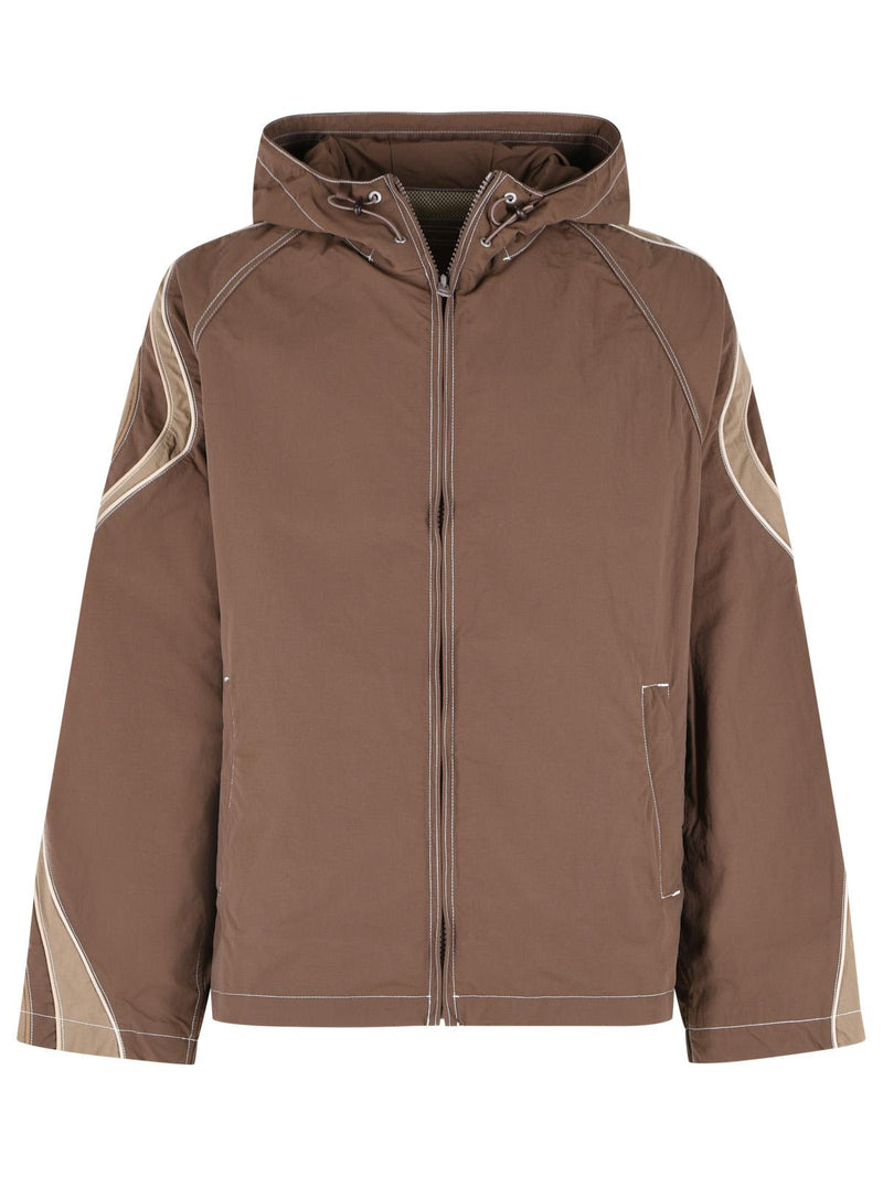 Erl Erl Nylon Jacket Brown Men - World Class Fashion