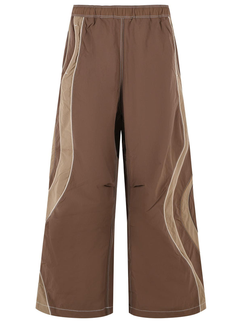 Erl Erl Brown Nylon Trousers Men - World Class Fashion