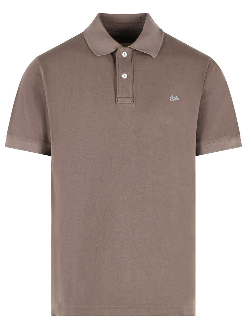 Erl Erl Cotton Polo Shirt Brown Men - World Class Fashion