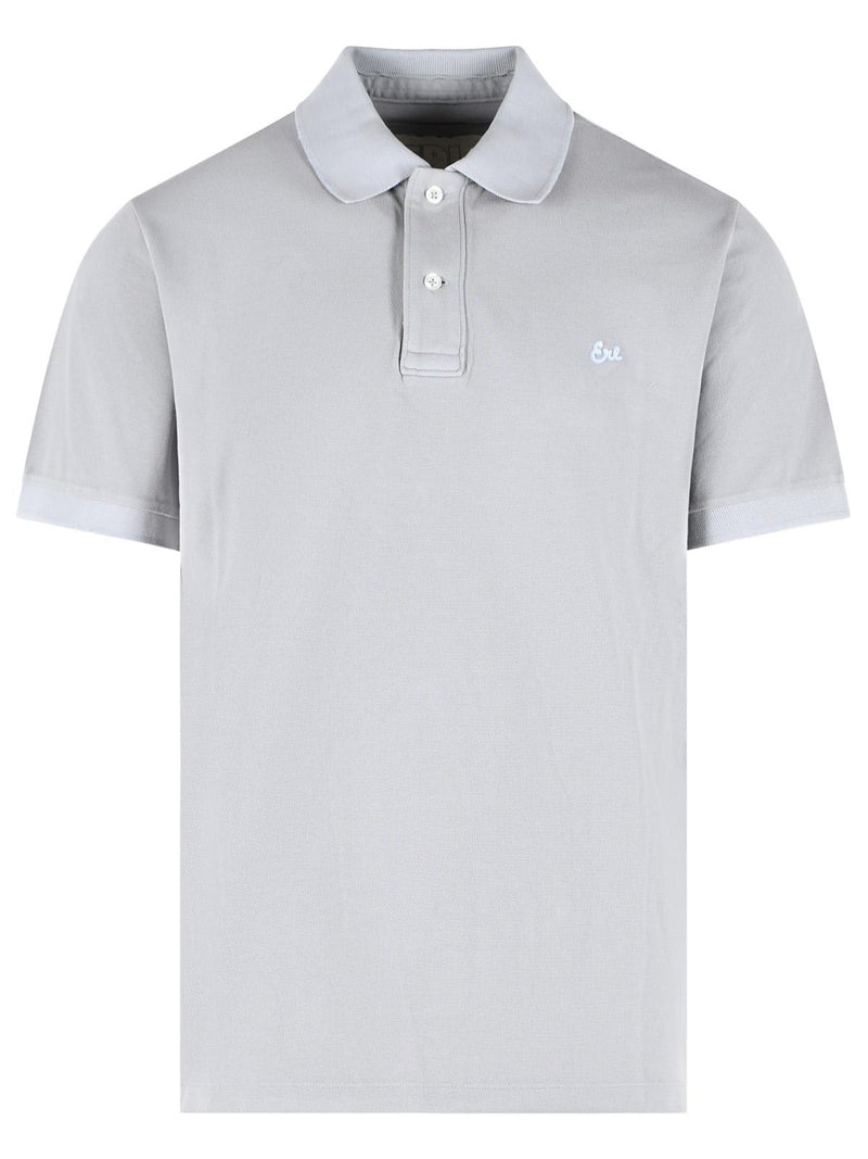 Erl Erl Grey Cotton Polo Shirt Men - World Class Fashion