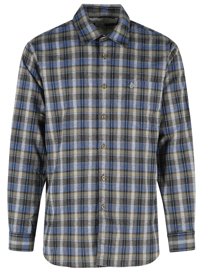 Erl Erl Multicolor Cotton Shirt Grey Men - World Class Fashion