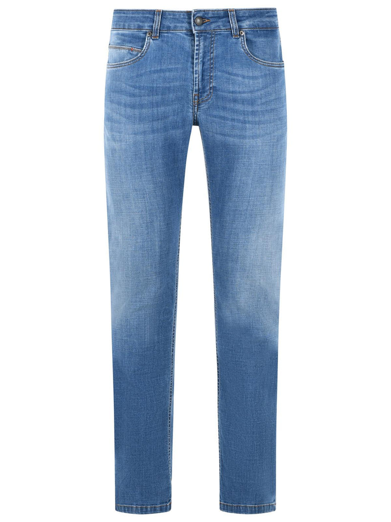 Fay Fay Men's Light Blue Cotton Jeans - World Class Fashion