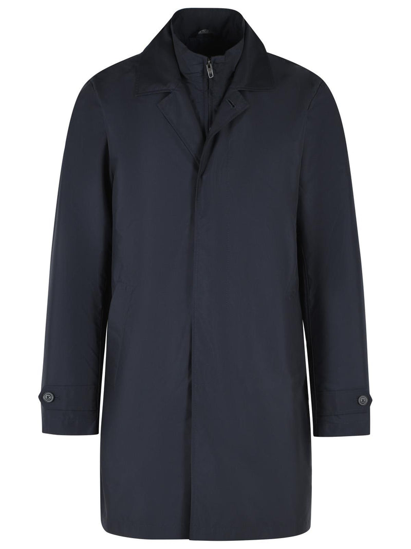 Fay Fay 'MORNING' Blue Technical Poplin Coat - World Class Fashion