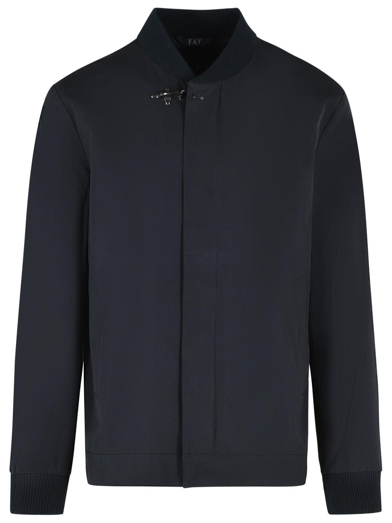 Fay Fay Microfaille Bomber Jacket Blue Men - World Class Fashion