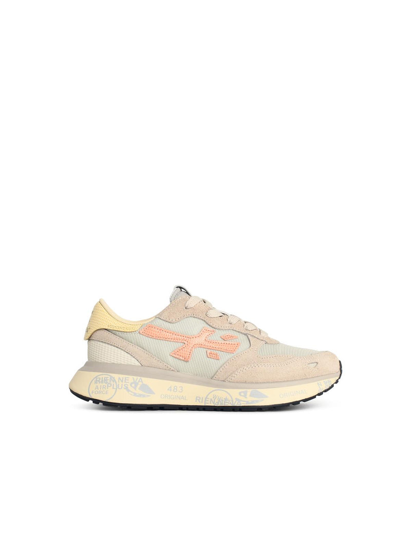 Premiata Zapatillas Premiata LAURYN 8184 de mezcla de cuero rosas - World Class Fashion