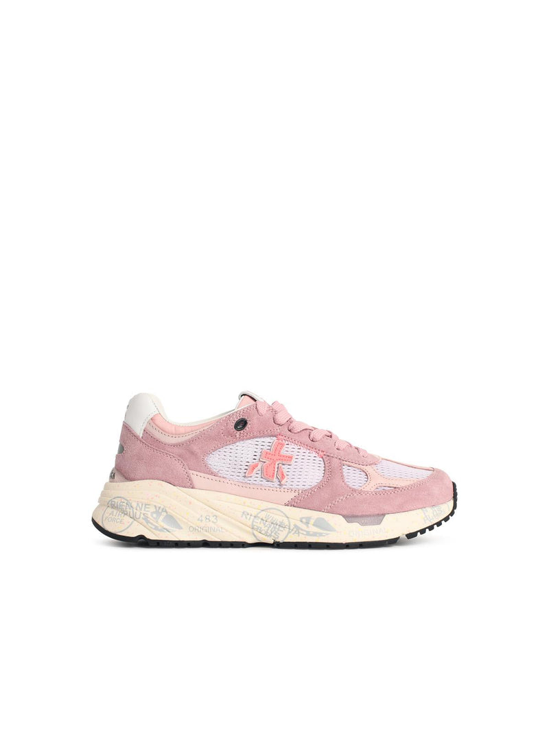 Premiata Zapatillas Premiata MASED 8220 de malla rosa y ante - World Class Fashion